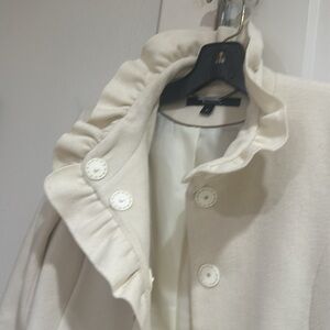 DKNY ruffled Peacoat size 4